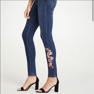 Ann Taylor The Skinny Ankle Flower Detail Legs 2